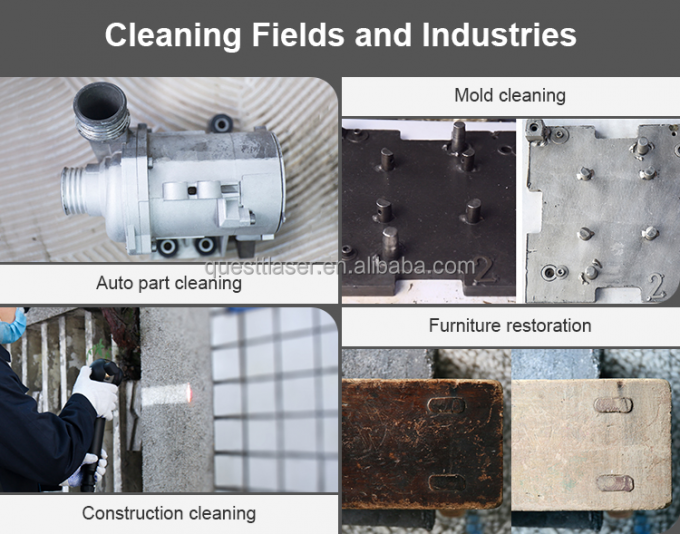 پالس 200w 300w چمدان فايبر ليزر ماشین تمیز کردن دستگاه حذف زنگ 9