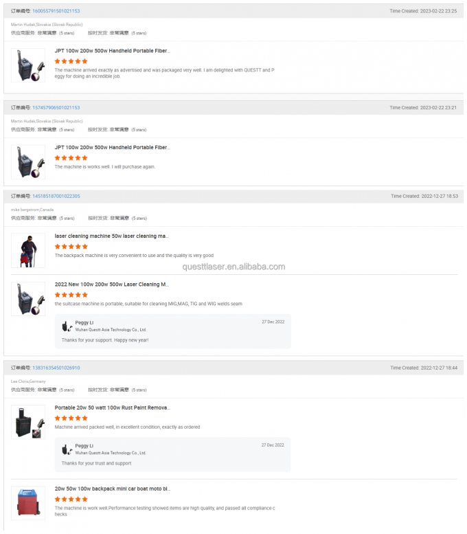 پالس 200w 300w چمدان فايبر ليزر ماشین تمیز کردن دستگاه حذف زنگ 11